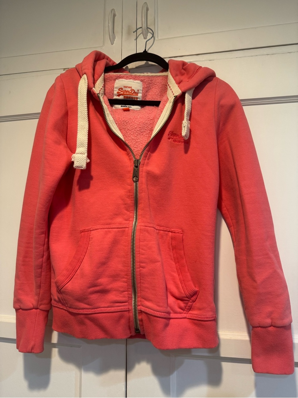 Superdry Coral Pink Zip-Up Hoodie